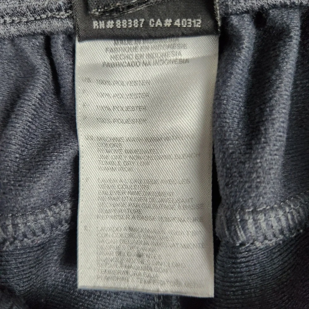 Adidas Track Pants Mens Small Gray 3-Stripe Elastic Waist Straight Leg Athletic